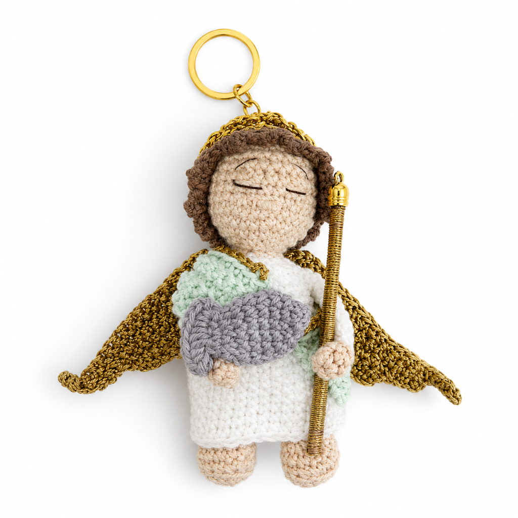 Chaveiro São Rafael Arcanjo - 13 cm