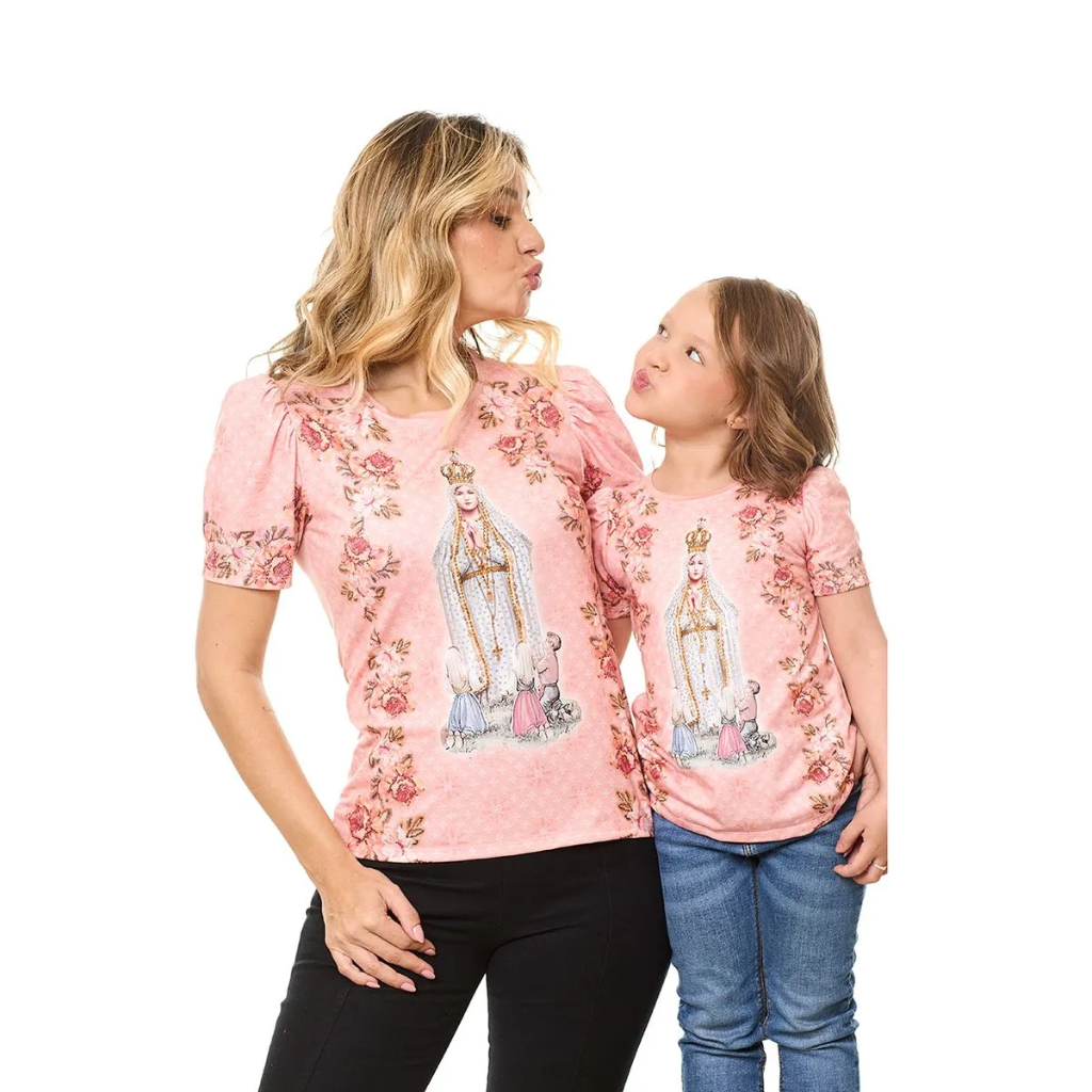 Baby Look Infantil Nossa Senhora de Fatima