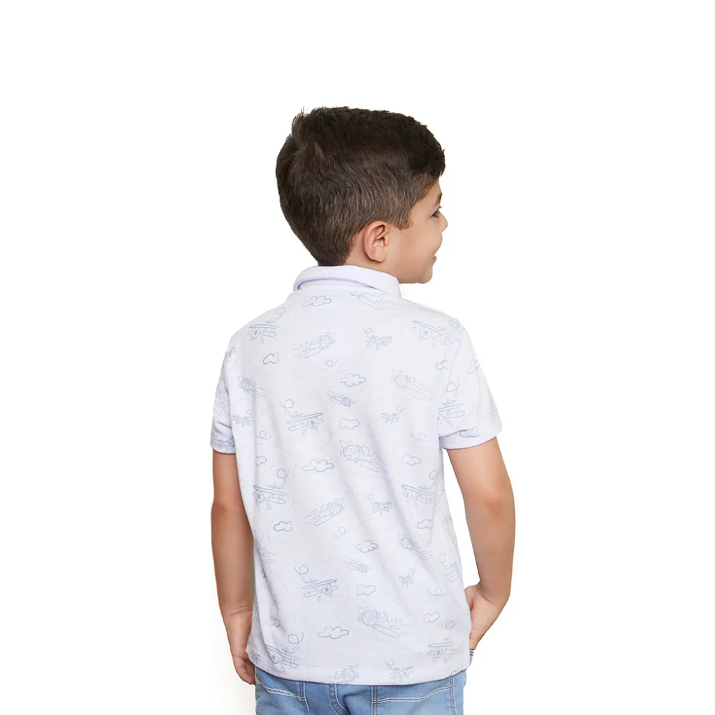 Camiseta Gola Polo infantil Jesus é o meu piloto