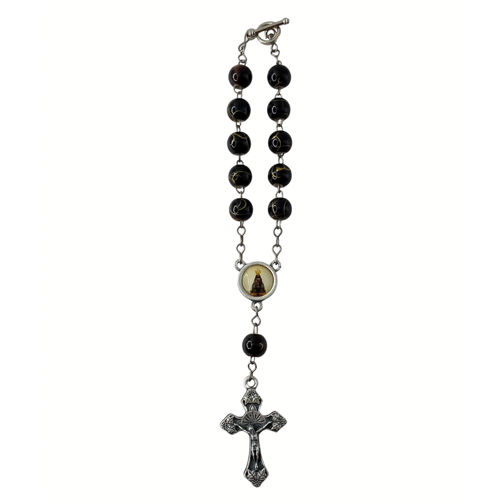 Hematite Stainless Steel Car Decade Rosary