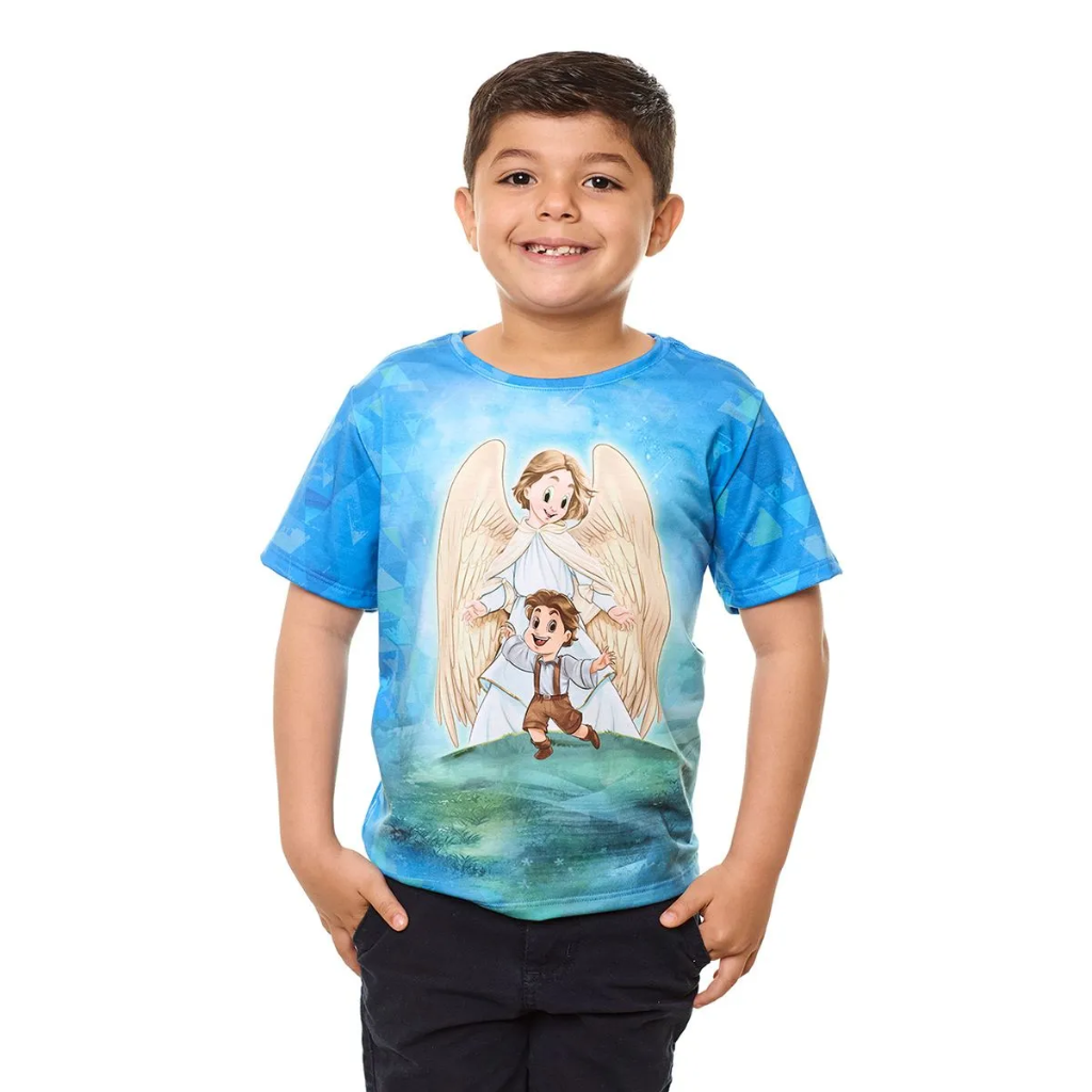 Camiseta infantil anjo da guarda