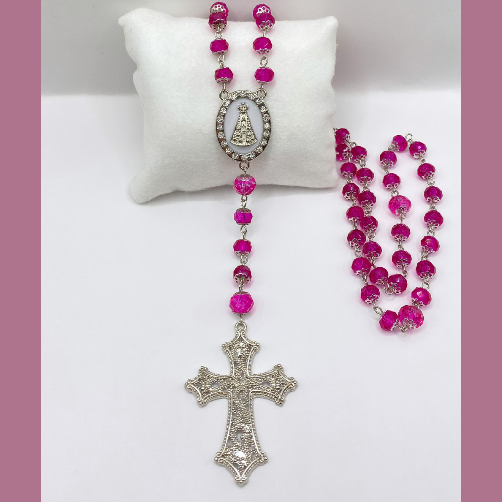 Rosary of Our Lady with Pink Beads