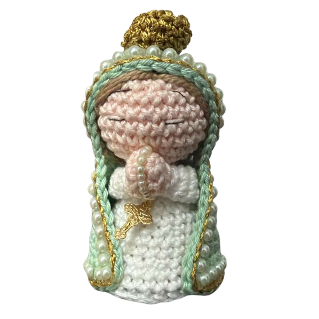 Mini Santinha - 11cm - Crochê
