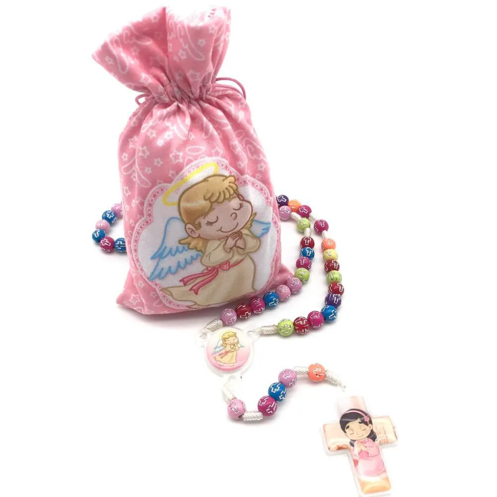 Terço Infantil Colorido Santo Anjo
