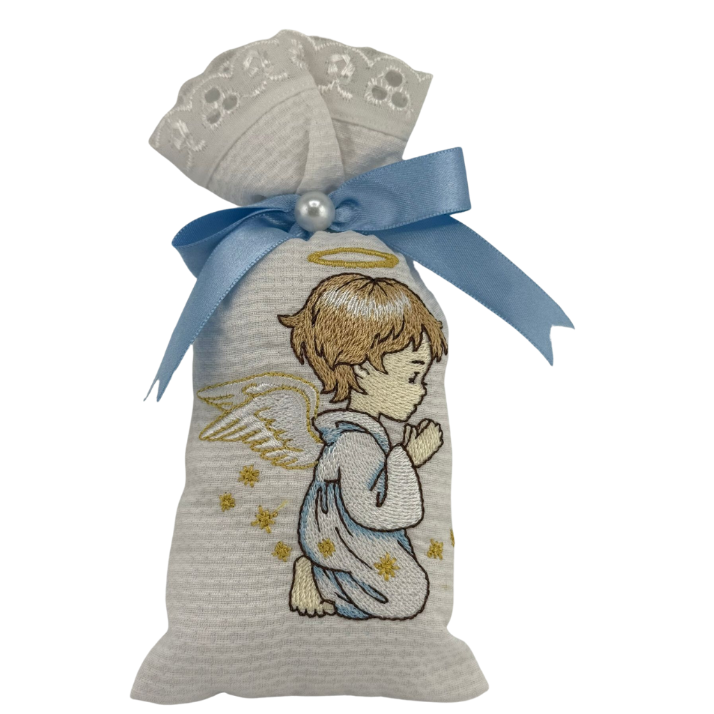 Embroidered cushion sachet