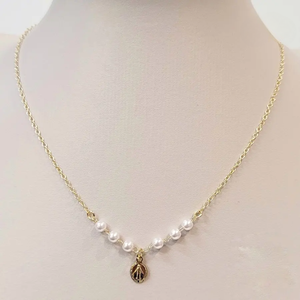 Semi-jewelry necklace Our Lady of Graces