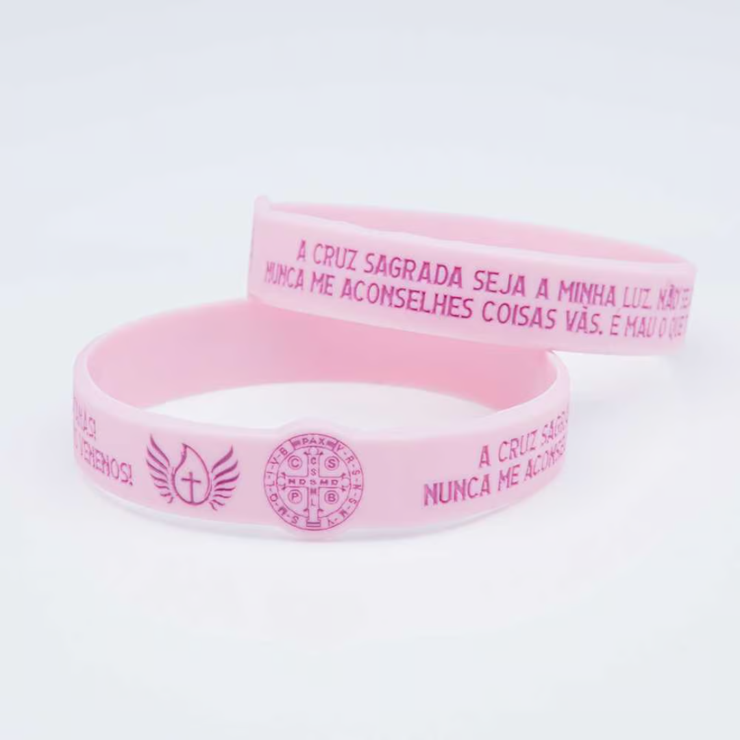 Pulseira A Cruz Sagrada Seja Minha Luz