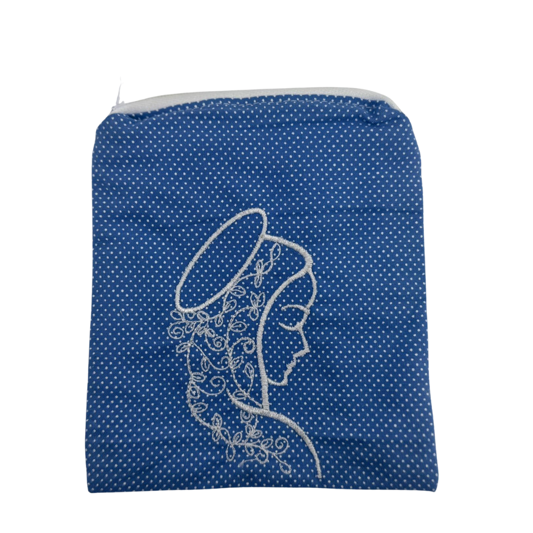 Necessaire Trapézio com Bordado