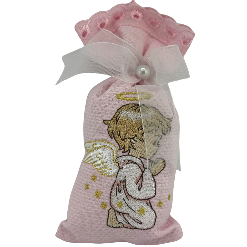 Embroidered cushion sachet