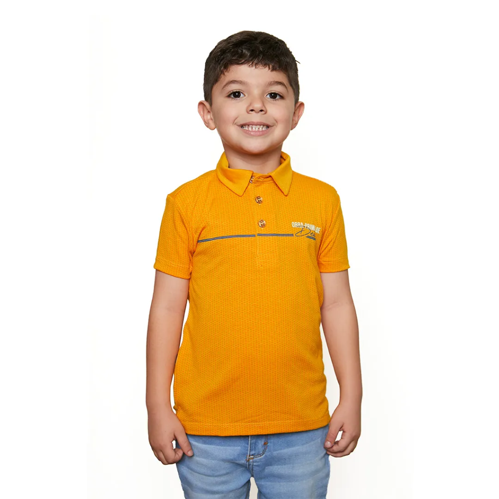 Camiseta Gola Polo infantil Obra-prima de Deus