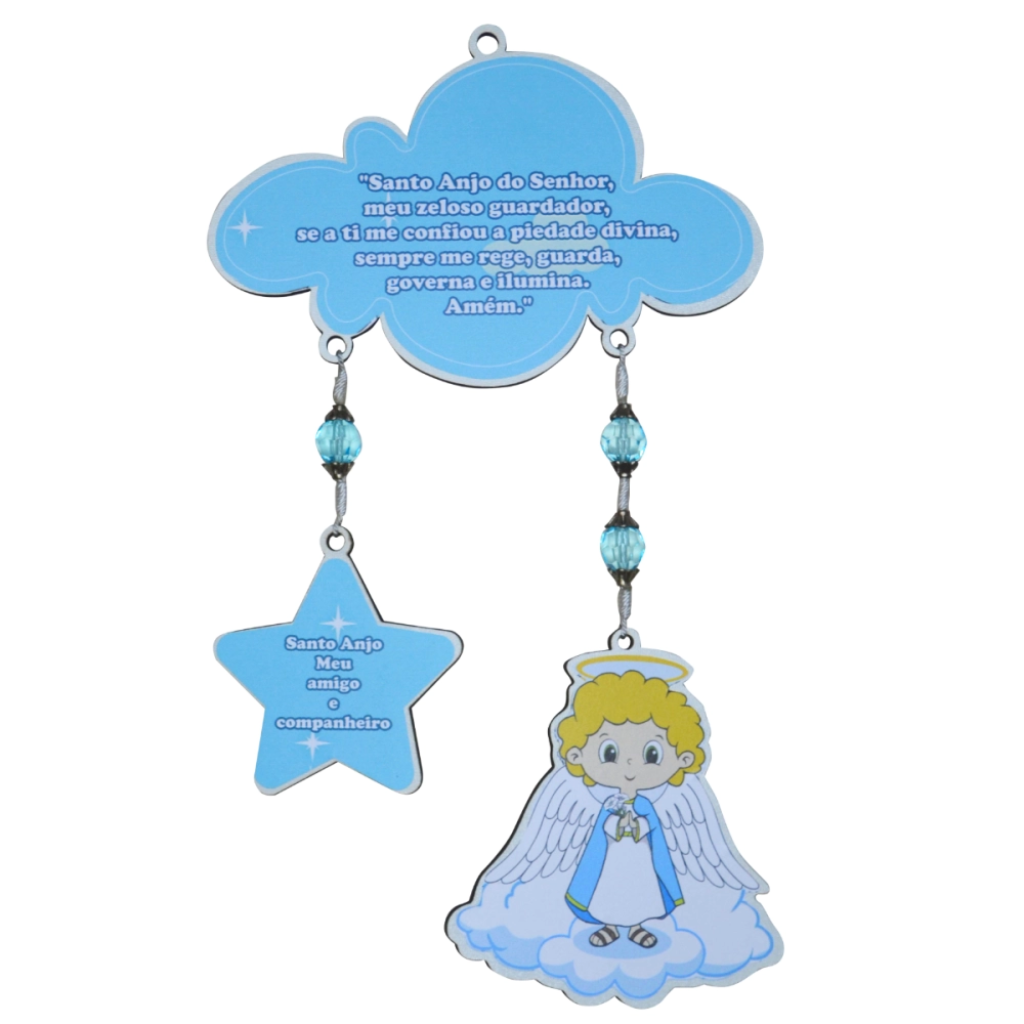 Guardian Angel Door Ornament - Pink/Blue