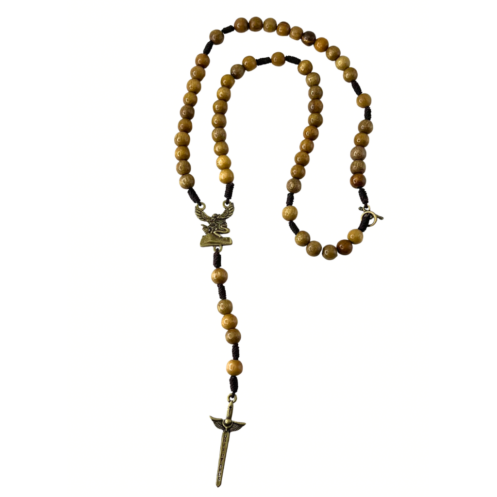 Saint Michael the Archangel rosary necklace