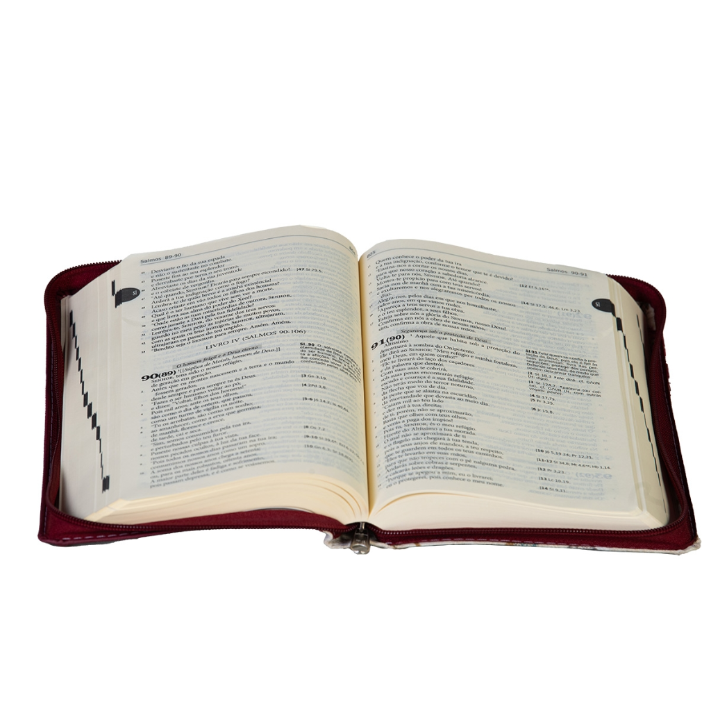 Holy Bible Official CNBB Translation - Luxury with Floral Zipper