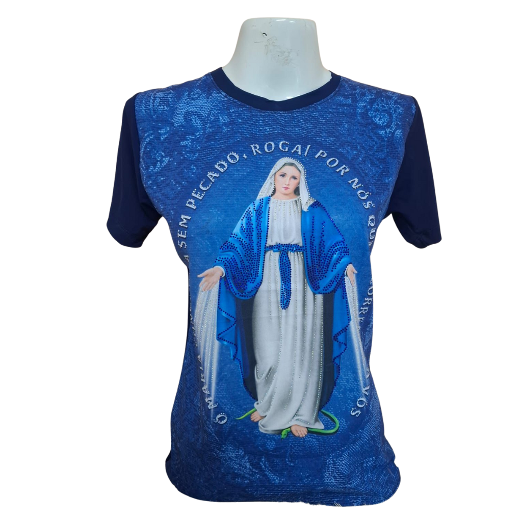 Our Lady of Grace T-shirt with rhinestones