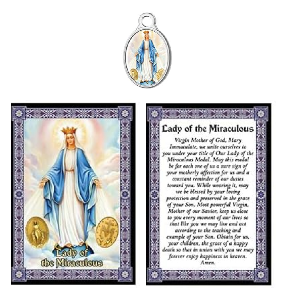 Holy Card with Medal