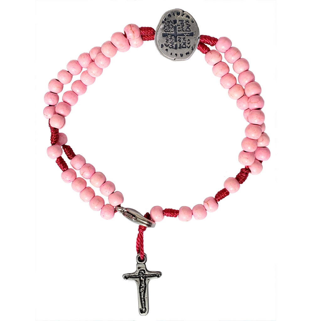Rosary Bracelet Children's Medal of the Two Crosses