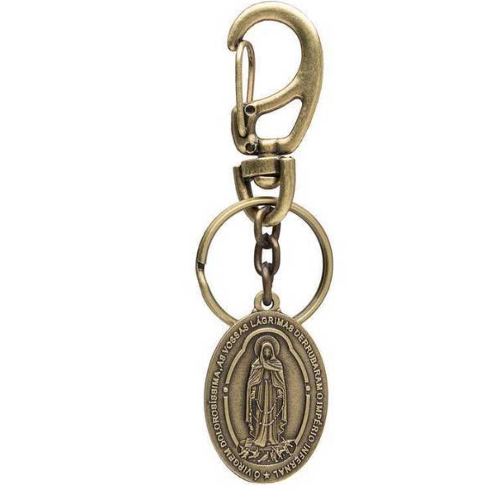 Our Lady of Tears and Jesus in Handcuffs Keychain