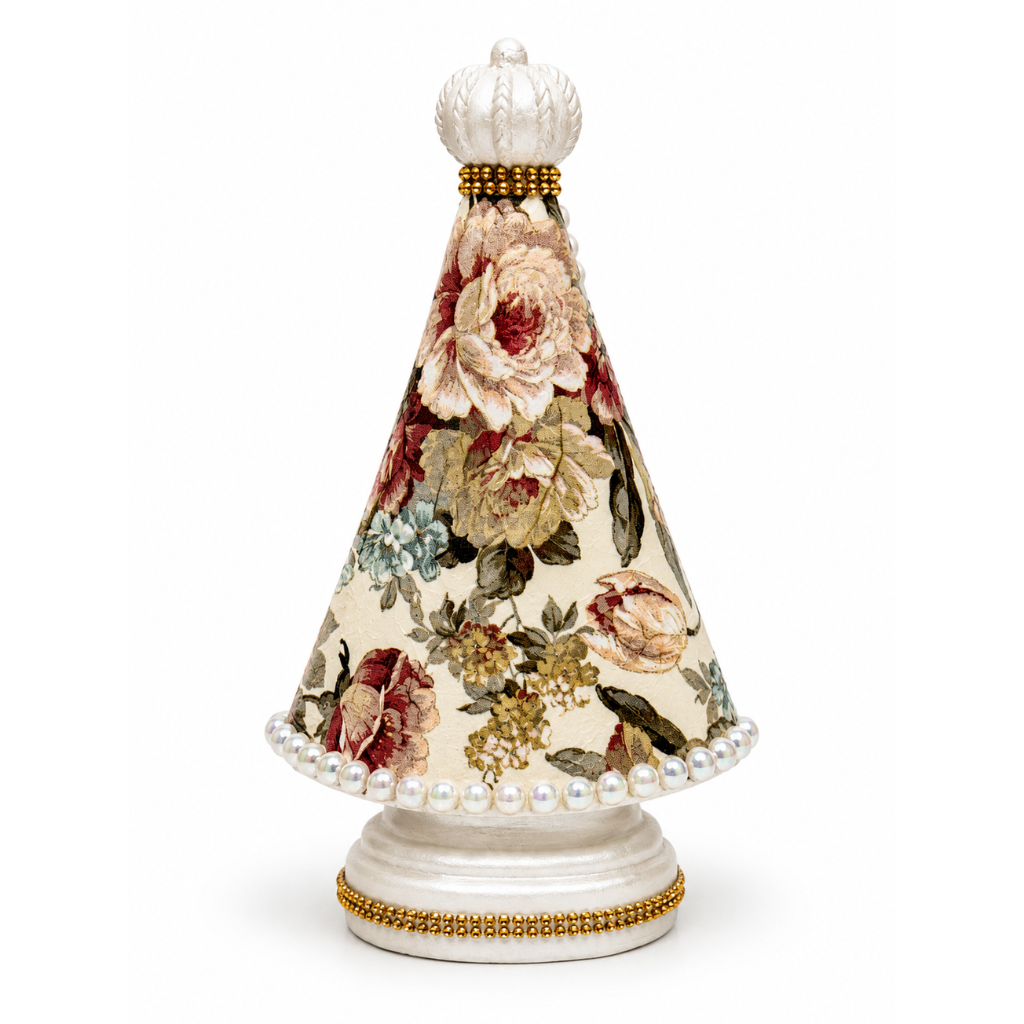 Nossa Senhora Aparecida Manto Floral 22cm