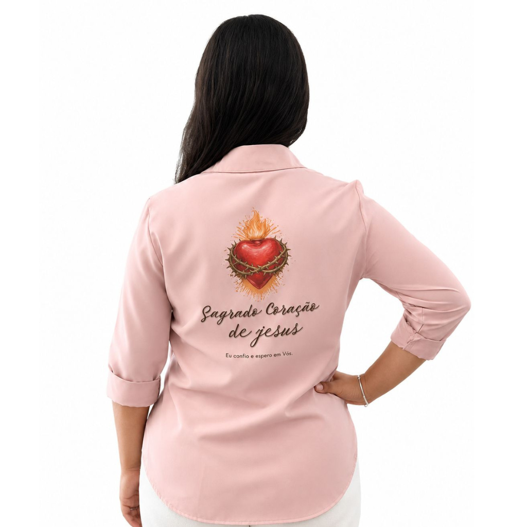 Camisa Sagrado Coracao De Jesus - Feminina