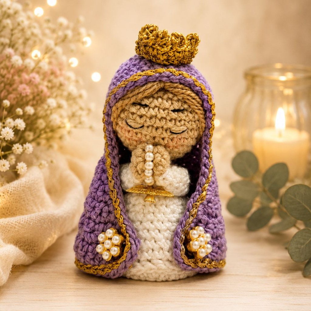 Mini Santinha - Roxo - 9cm