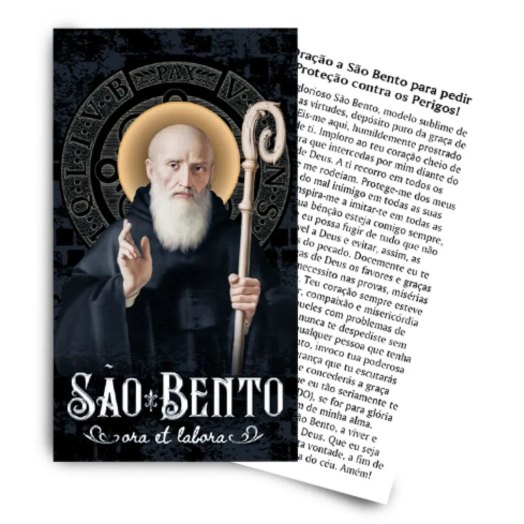 Kit Sacramental Terço Sal e Água São Bento