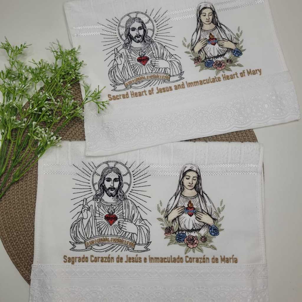 Guest Towel - Sacred Hearts