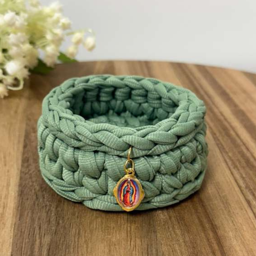 Rosary Holder - Guadalupe (Green) - Crochet