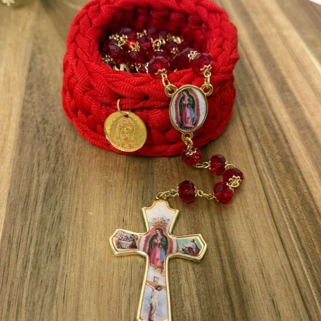 Porta-Terço Crochê – Guadalupe(Vermelho) - Crochê