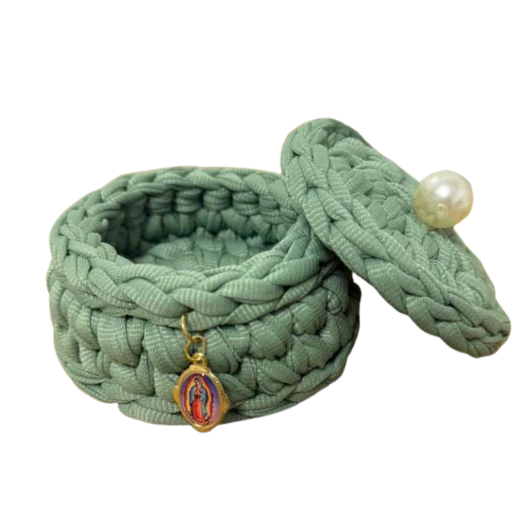 Rosary Holder - Guadalupe (Green) - Crochet
