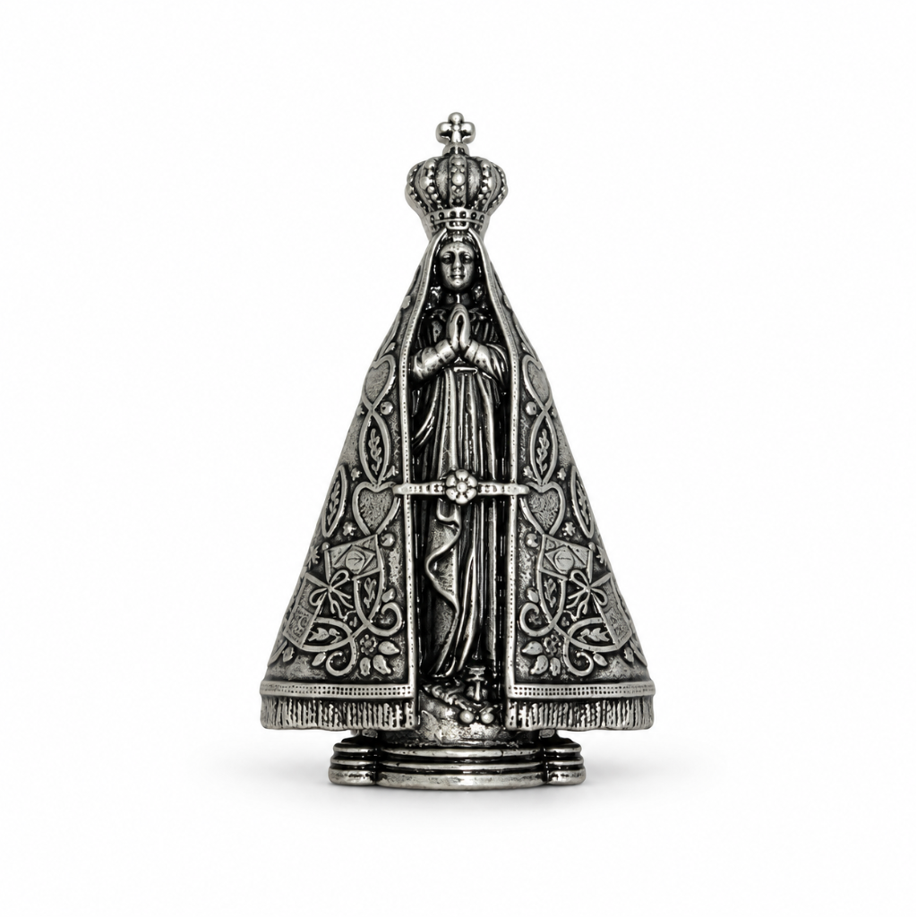 Imagem Nossa Senhora Aparecida Prateada - 8,5cm