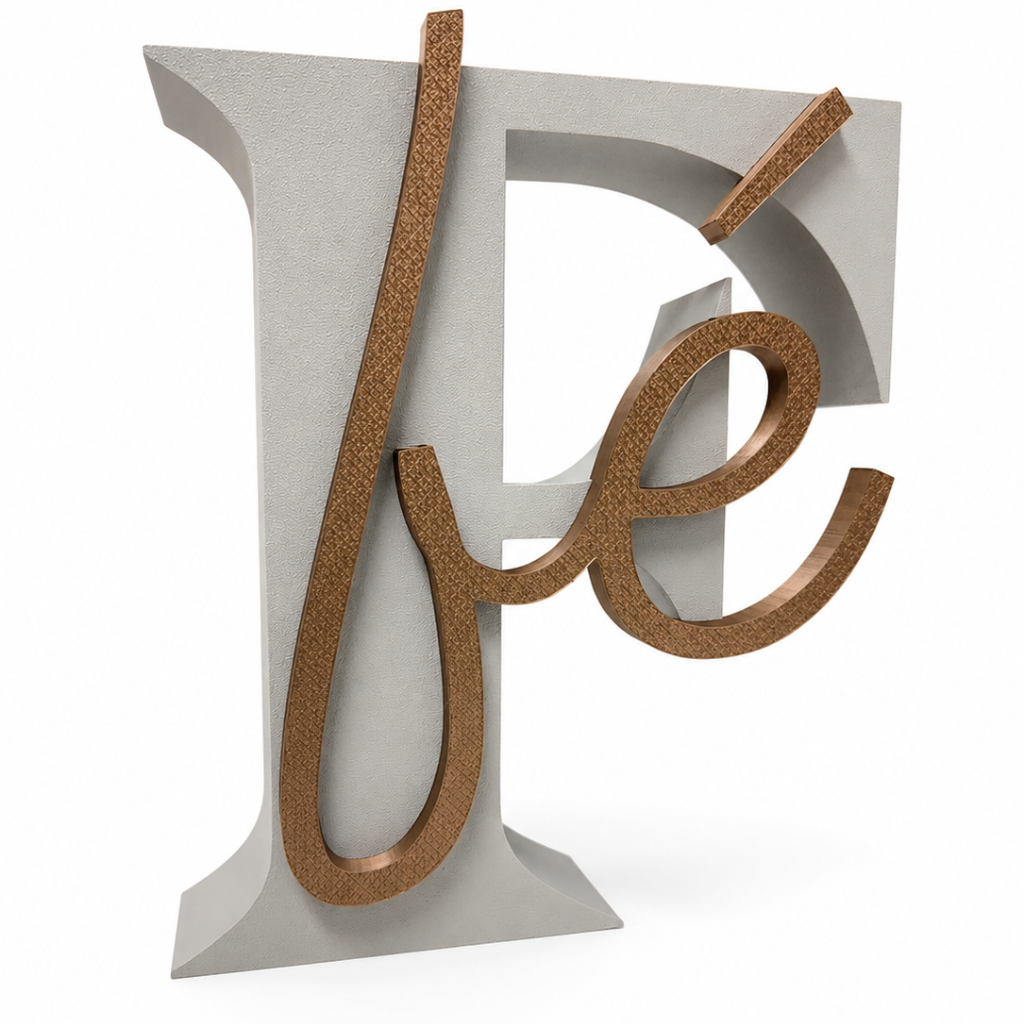 Escultura decorativa Fe en impresión 3D 24 cm