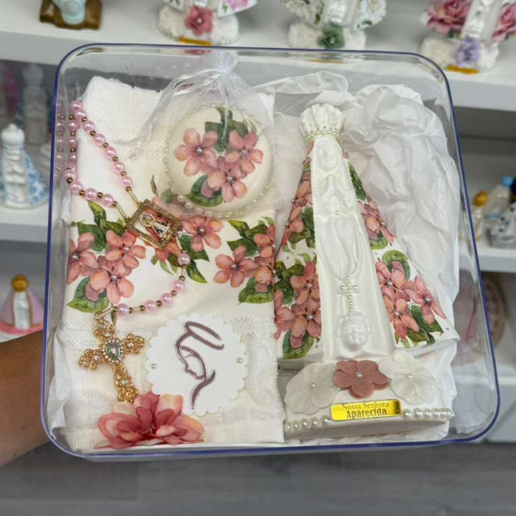 Kit Nuestra Señora Aparecida - Rosa - Especial Madres