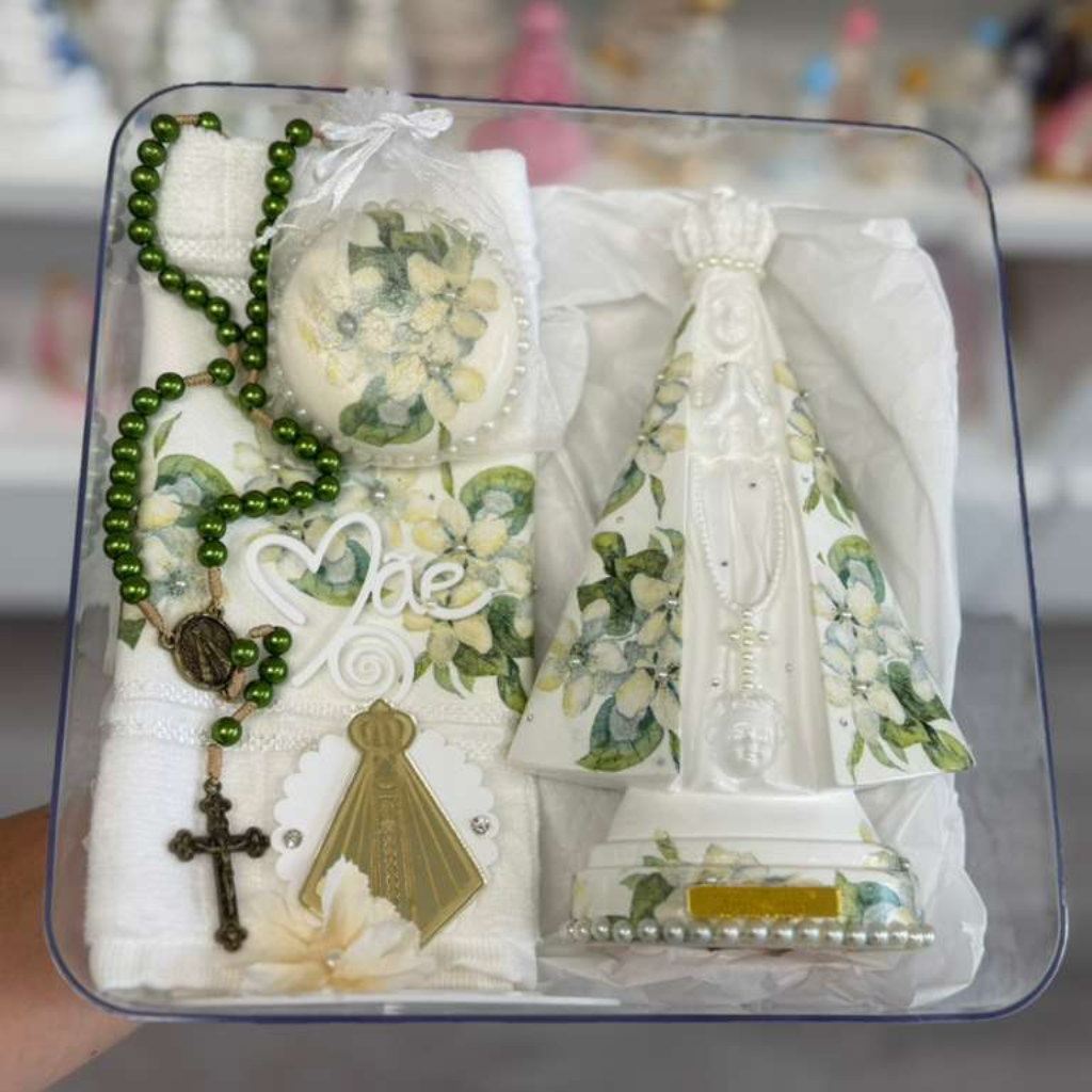 kit Nossa Senhora Aparecida - Verde - Especial Mães