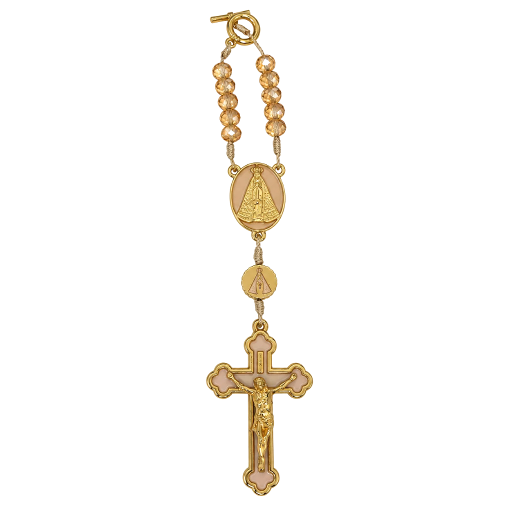 Dezena para Carro Nossa Senhora Aparecida - Cristal Champanhe