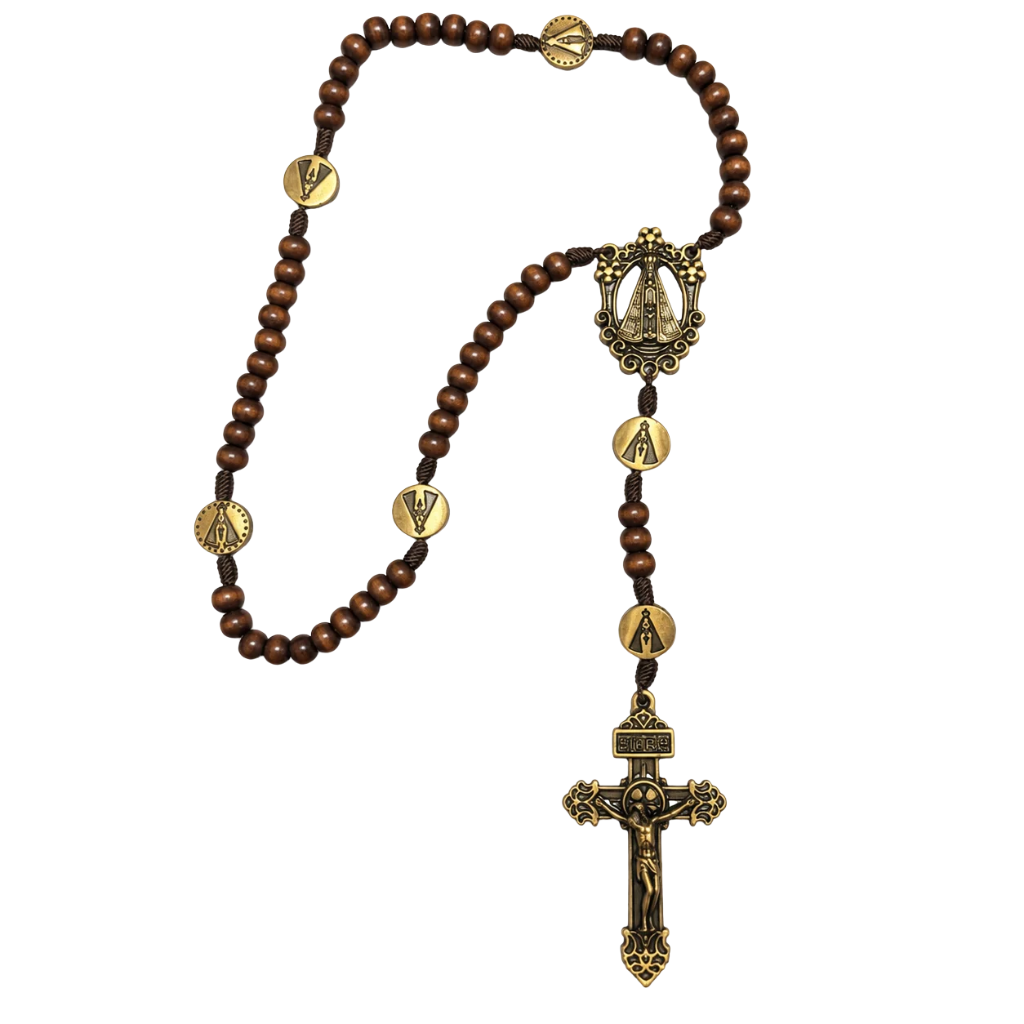 Terço de Nossa Senhora Aparecida - Crucifixo Ornamentado