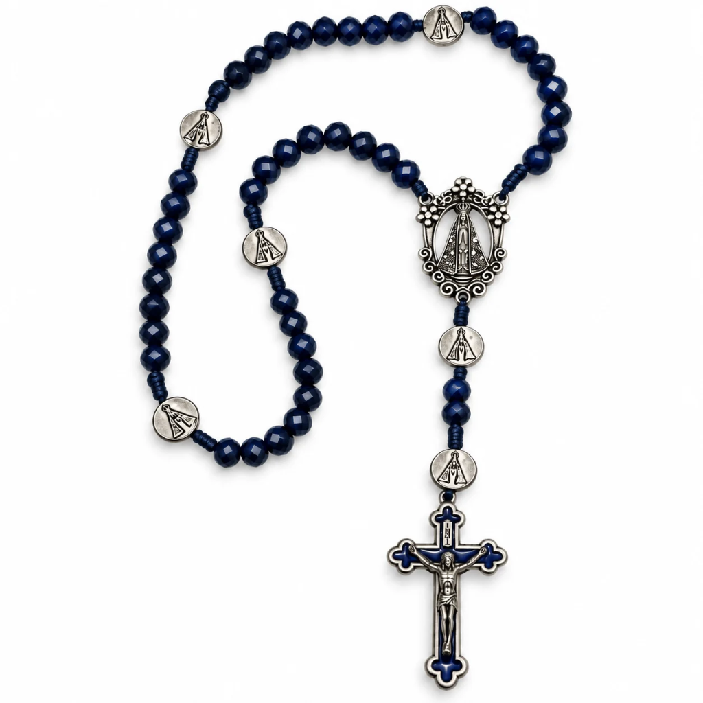 Terço de Nossa Senhora Aparecida - Azul-Marinho