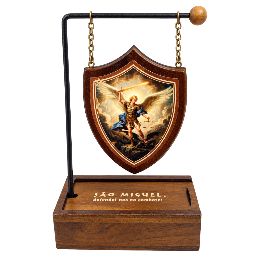 Porta Novena Escudo São Miguel Arcanjo + Terço