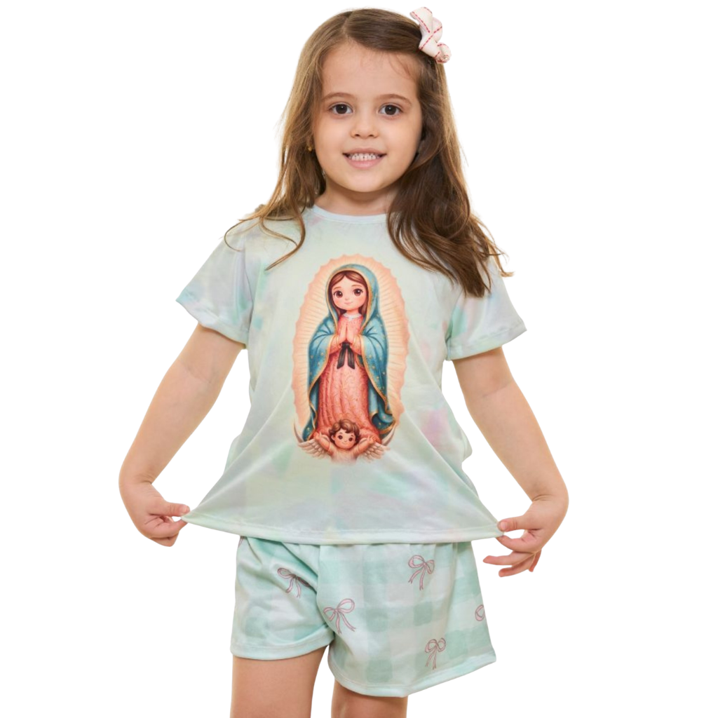 Pijama Infantil Nossa Senhora de Guadalupe