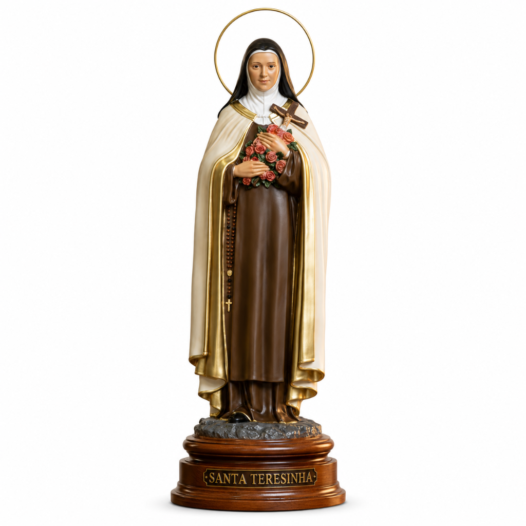 Santa Terezinha 33cm Resina (C/Auréola)