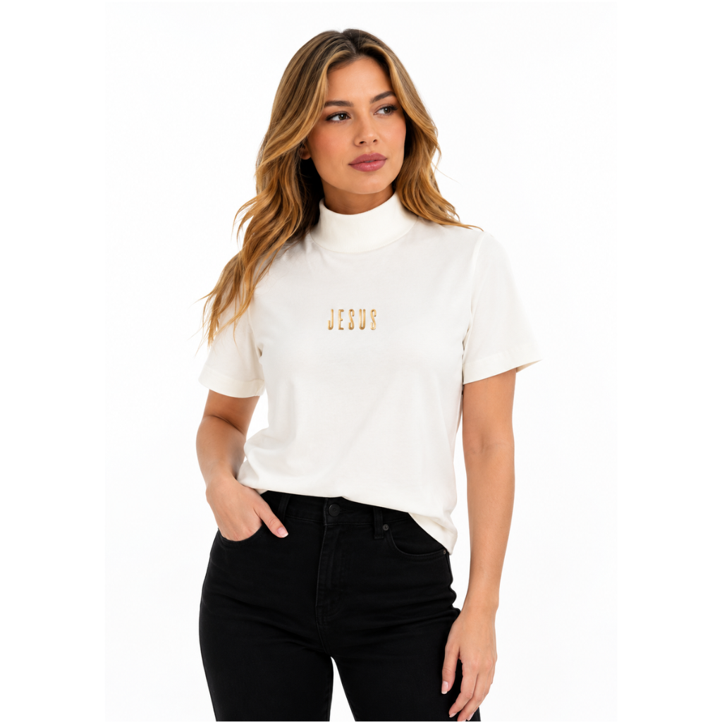 T-Shirt Gola Alta Jesus - Off White
