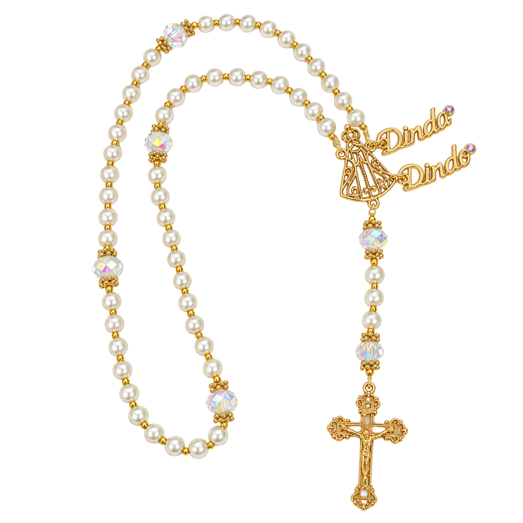 Terço da Dinda em Pérolas com Nossa Senhora Aparecida