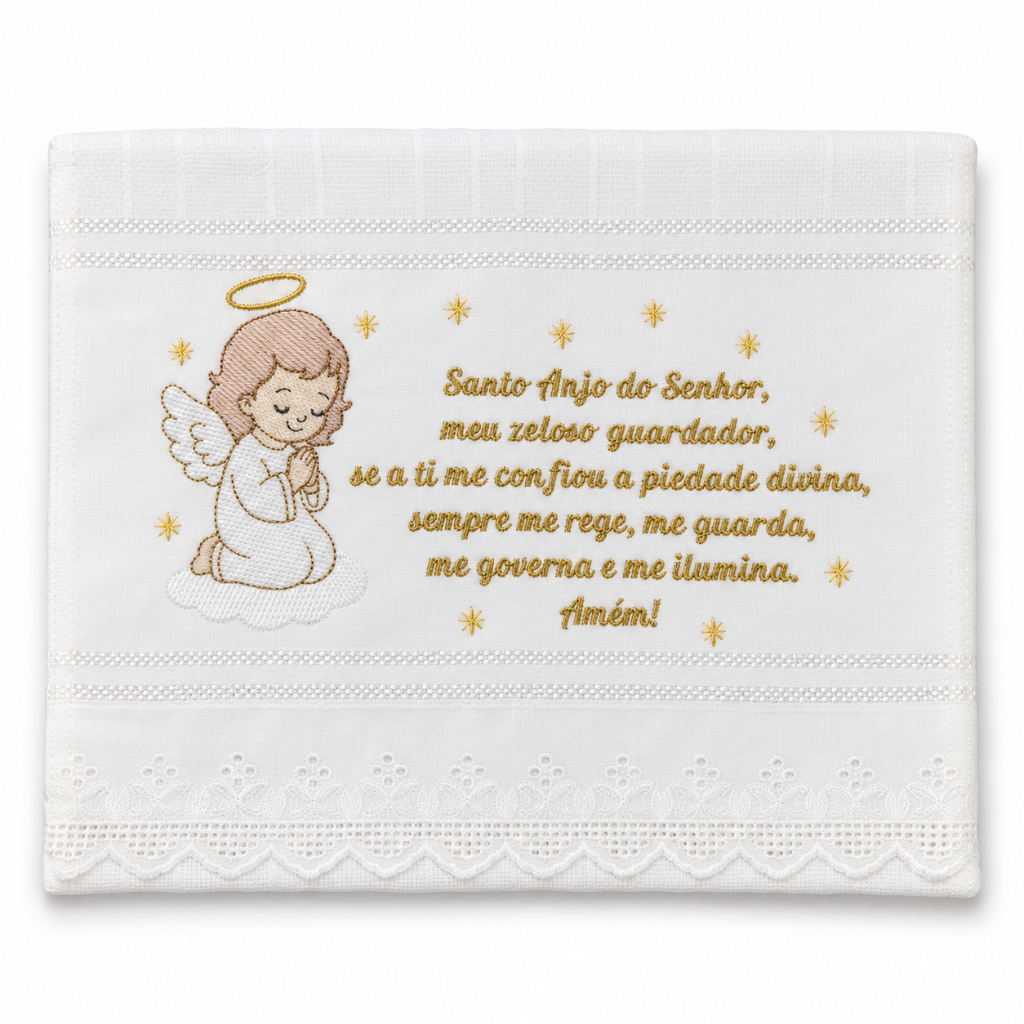 Toalha Infantil Santo Anjo com Oração