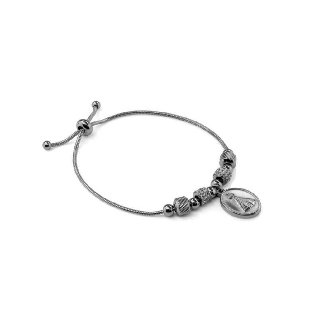 Stainless Steel Bracelet with Rhinestones