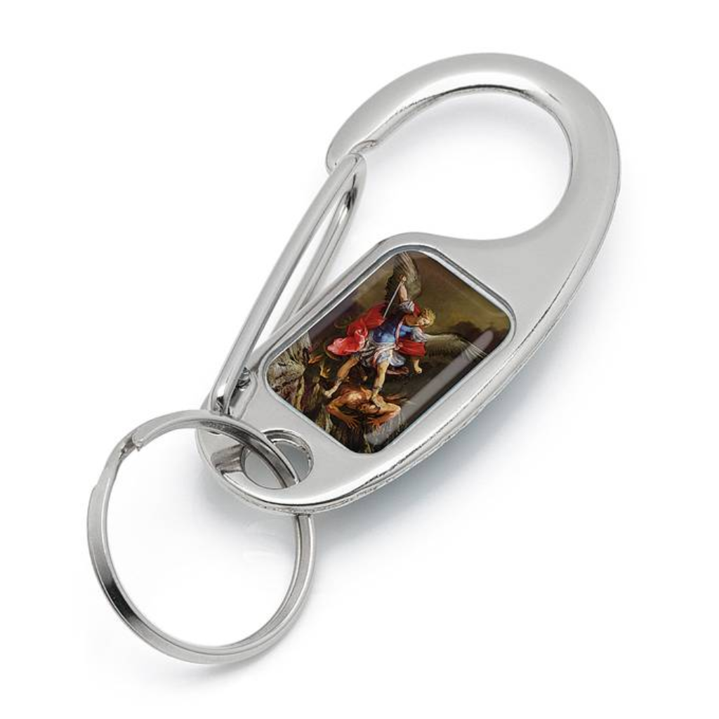 Llavero de gancho de San Miguel Arcángel - Metal