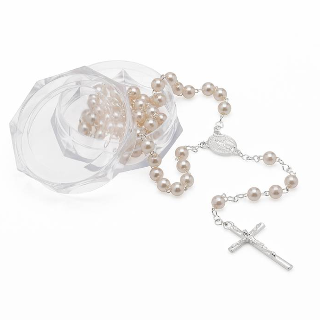 Cream Pearl Rosary of Our Lady of Grace 6mm