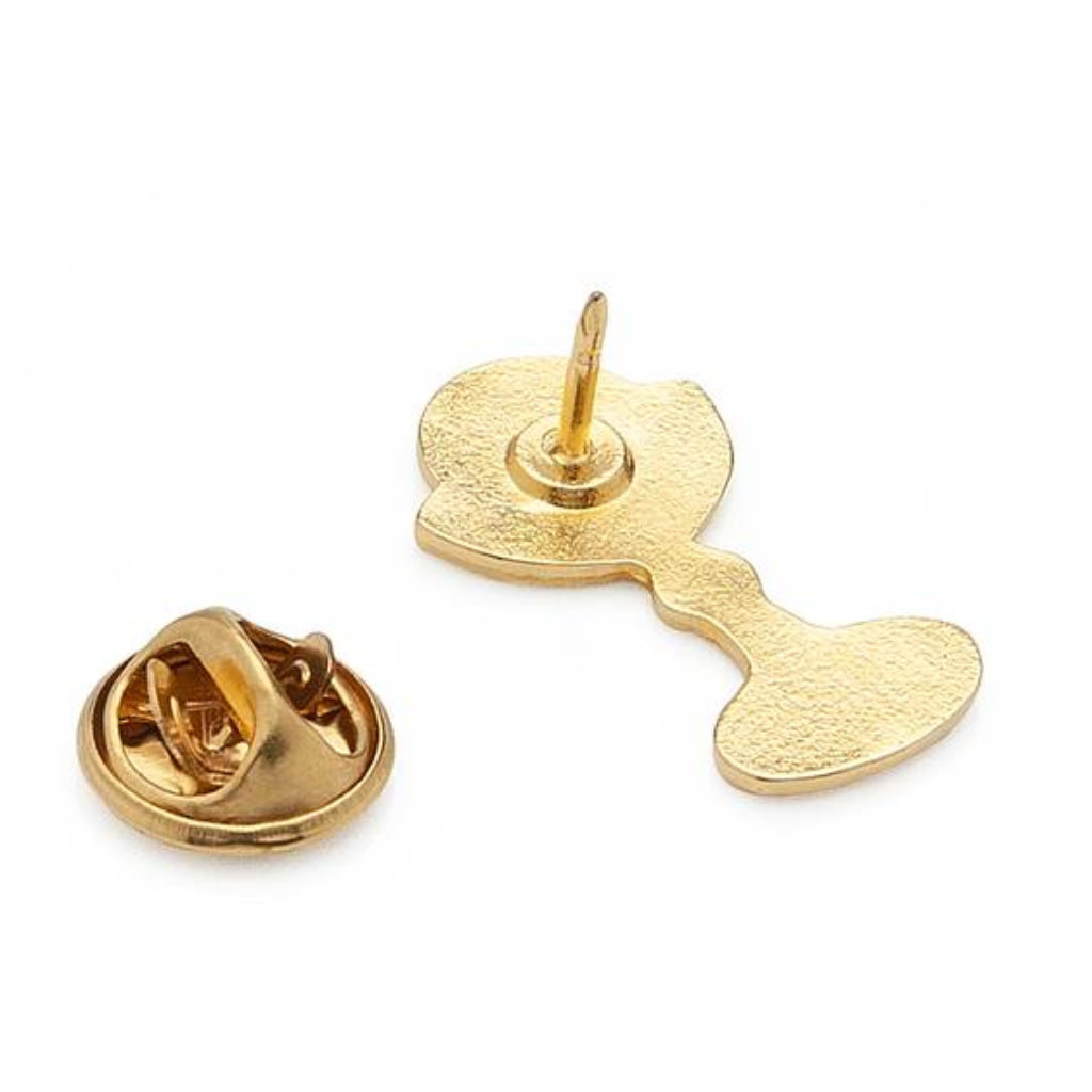 Golden Eucharist Button Brooch