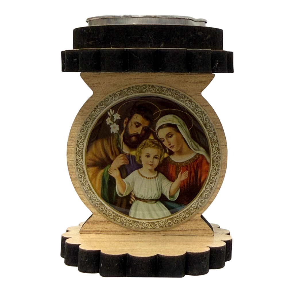 Luminária Mini Sagrada Família com vela