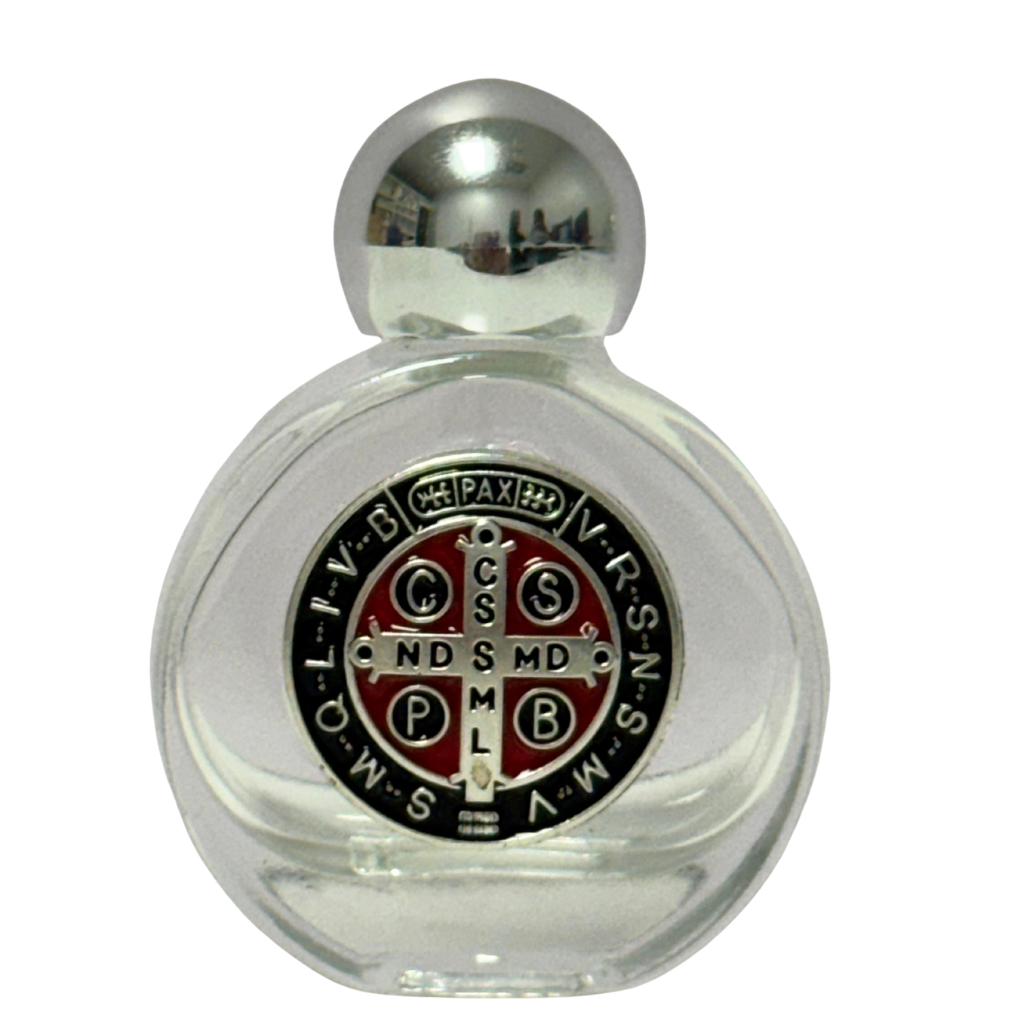 Saint Benedict Glass Bottle – 6cm