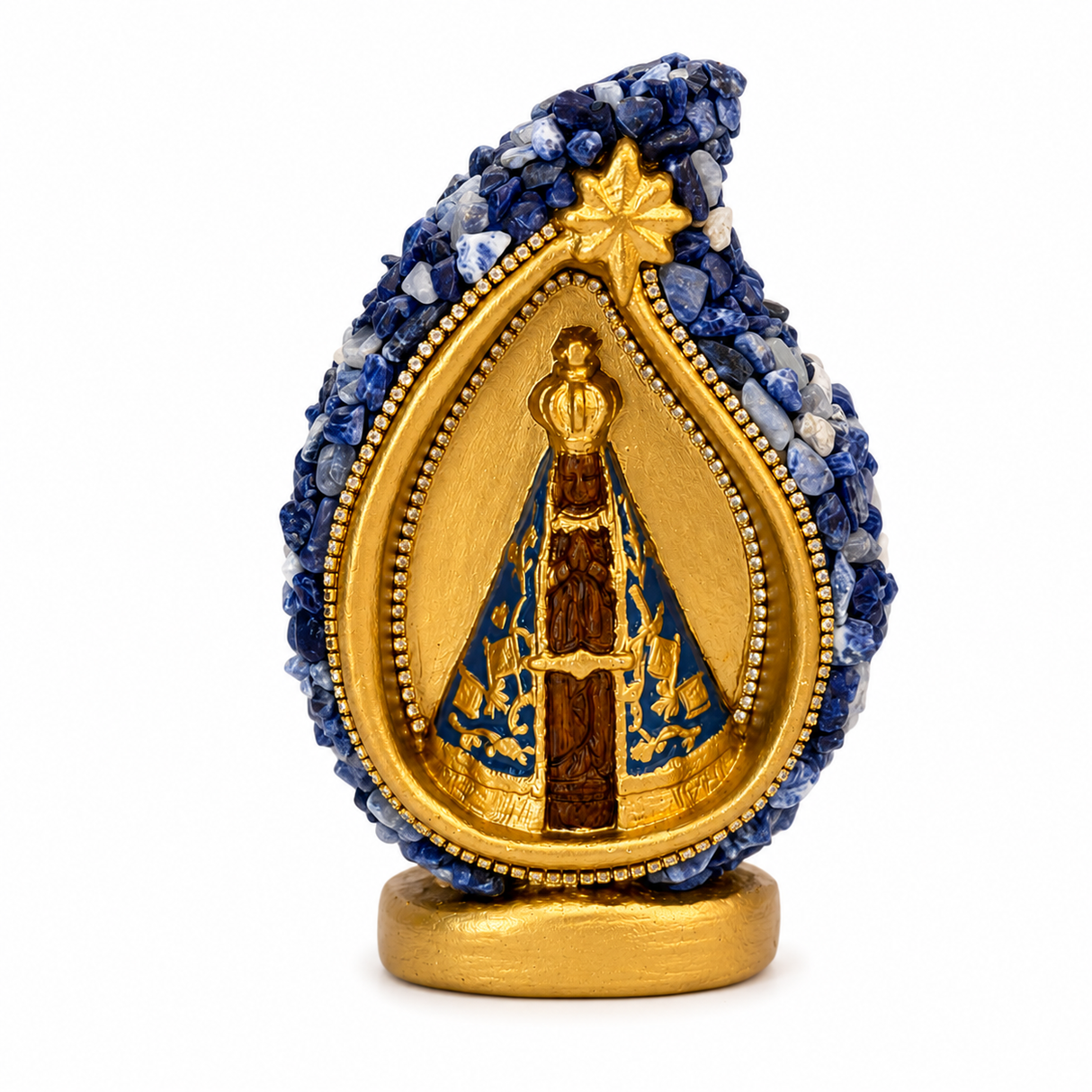 kit Gota Nuestra Señora Aparecida Azul Oscuro