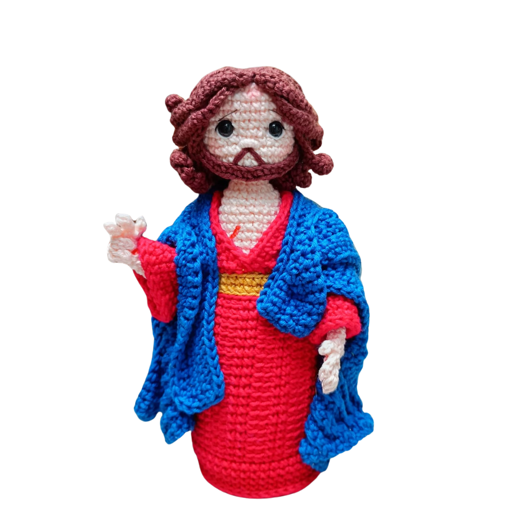 Jesus das Santas Chagas - Crochê - 25cm